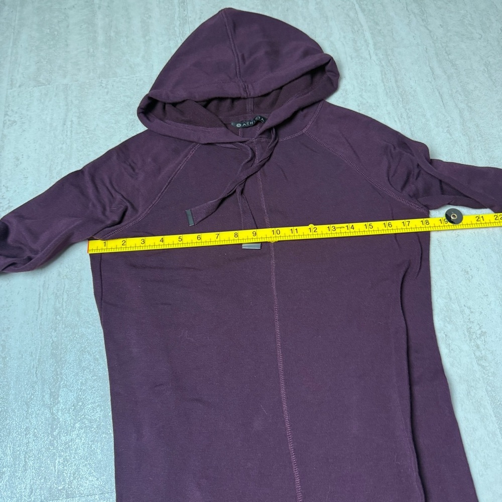 Athleta Solitude Hoodie sweatshirt dress purple burgundy XS - Picture 9 of 12